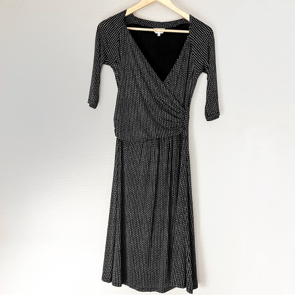 Max Mara Y2K Faux Wrap Abito Dress Vintage Dark Fairy Quiet Luxury Style Sz 40 - Picture 1 of 6